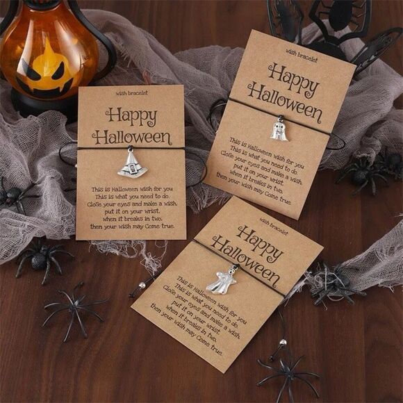 Happy Halloween cute ghost wish bracelet - Picture 2 of 2